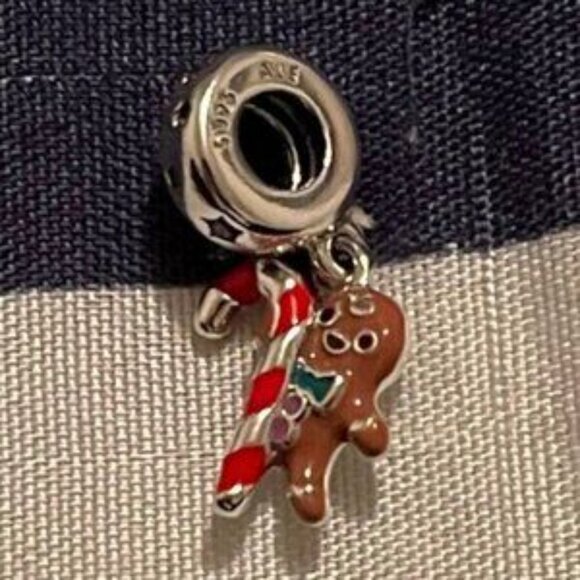 Authentic Pandora Gingerbread Man Dangle Charm - Picture 4 of 6